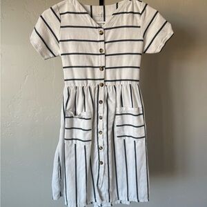 Striped Button-Down Kids Dress